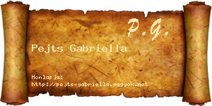 Pejts Gabriella névjegykártya